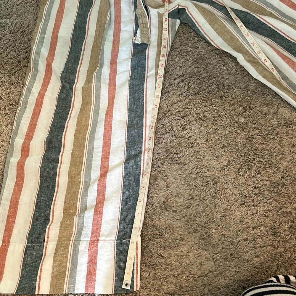MADEWELL WIDE LEG COTTON LINEN BLEND PANTS - Picture 2 of 6